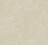 Mortenson Gold Geometric Metallic Cork Wallpaper by A-Street Prints - YK72142