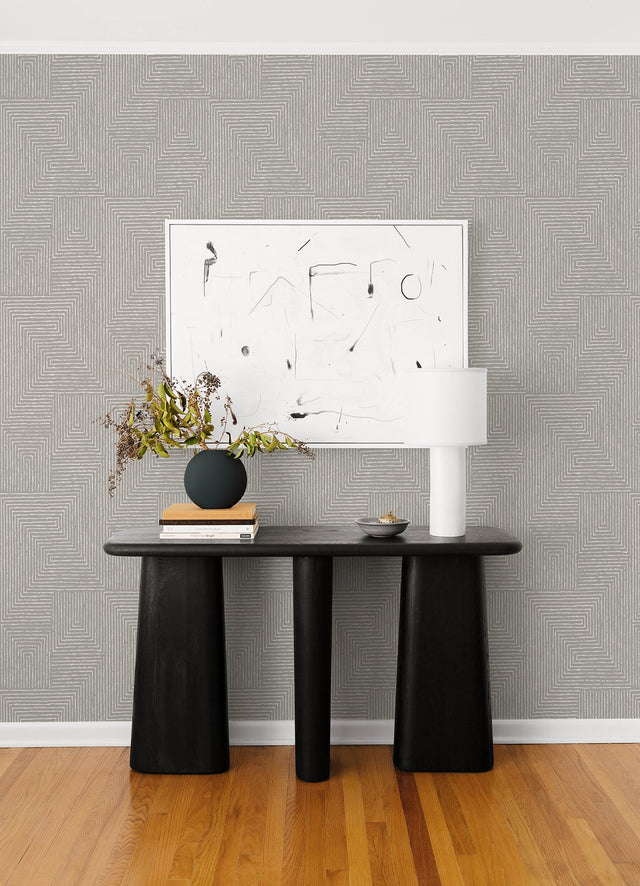 Mortenson Dove Geometric Wallpaper with Modern Cork Graphics Pattern - A-Street Prints 4034-72143