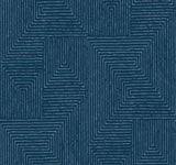 Mortenson Navy Geometric Wallpaper with Modern Graphic Pattern - A-Street Prints 4034-72144