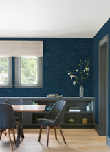 Mortenson Navy Geometric Wallpaper with Modern Graphic Pattern - A-Street Prints 4034-72144