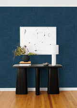 Mortenson Navy Geometric Wallpaper with Modern Graphic Pattern - A-Street Prints 4034-72144