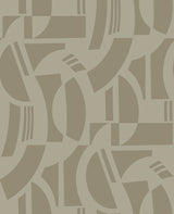 Carter Light Brown Geometric Flock Wallpaper by A-Street Prints - SP87383