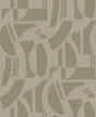 Carter Light Brown Geometric Flock Wallpaper by A-Street Prints - SP87383