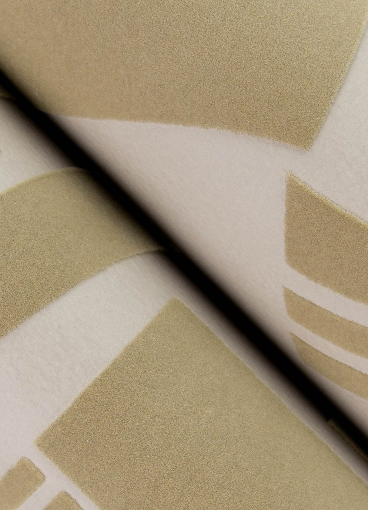 Carter Light Brown Geometric Flock Wallpaper with Modern Graphic Motif - A-Street Prints 4034-87383