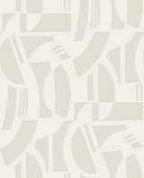 Carter Cream Geometric Flock Wallpaper with Modern Geometrics Pattern - A-Street Prints 4034-87384