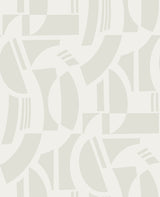 Carter Cream Geometric Flock Wallpaper by A-Street Prints