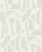 Carter Cream Geometric Flock Wallpaper by A-Street Prints