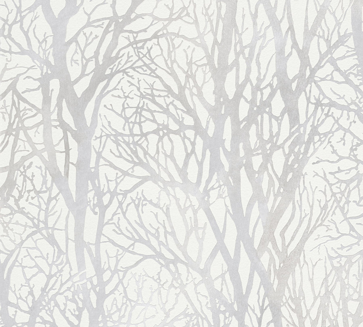 Yasuo Cream Tree Branch Wallpaper with Metallic Botanical Tree Silhouette - Advantage 4035-30094-1
