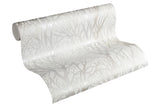 Yasuo Cream Tree Branch Wallpaper with Metallic Botanical Tree Silhouette - Advantage 4035-30094-1