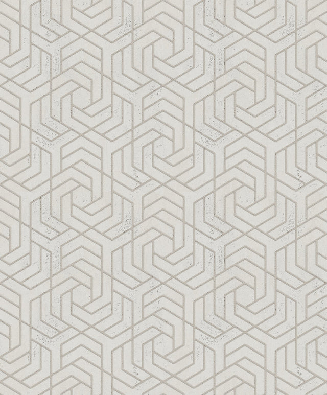 Tama Champagne Geometric Wallpaper with Metallic Textured Modern Geometrics - Advantage 4035-32608