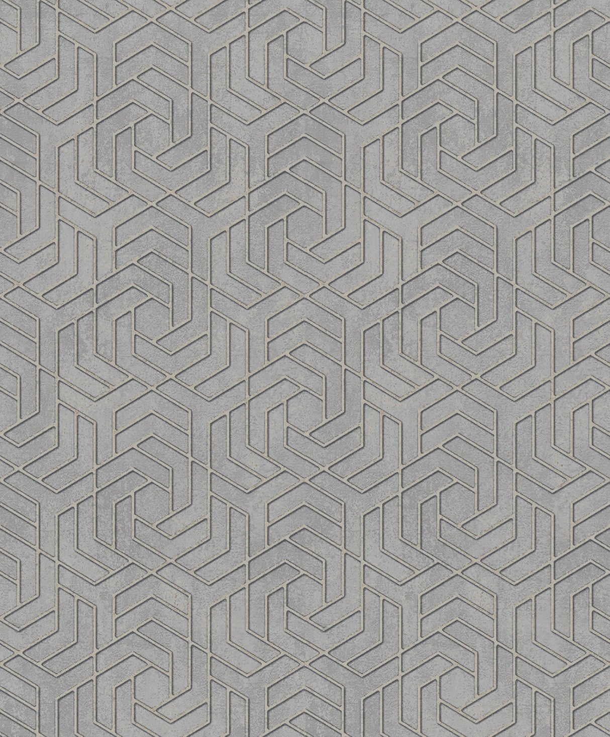 Tama Grey Geometric Wallpaper with Metallic Textured Graphic Pattern - Advantage 4035-32610