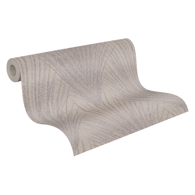 Keina Beige Fronds Wallpaper with Textured Botanical Leaf Pattern - Advantage 4035-37553-1