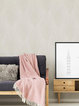Keina Taupe Fronds Wallpaper with Textured Raised Ink Botanical Leaves - Advantage 4035-37553-2