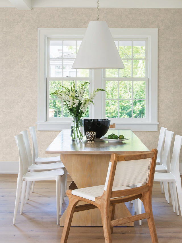 Ichika Beige Plaster Wallpaper with Abstract Texture Pattern, Traditional Vinyl on Non Woven - Brewster 4035-37838-2