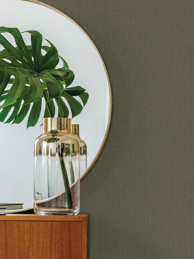 Hoshi Green Woven Wallpaper with Raised Ink Texture Pattern - Advantage 4035-407945