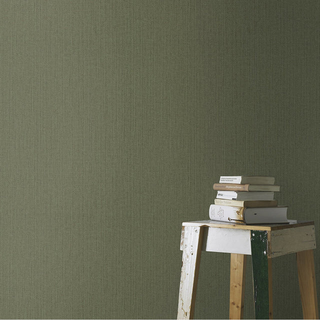 Hoshi Green Woven Wallpaper with Raised Ink Texture Pattern - Advantage 4035-407945