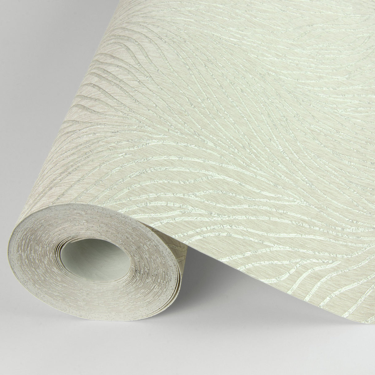 Tomo Cream Abstract Wallpaper with Metallic Textured Finish - Advantage 4035-58426