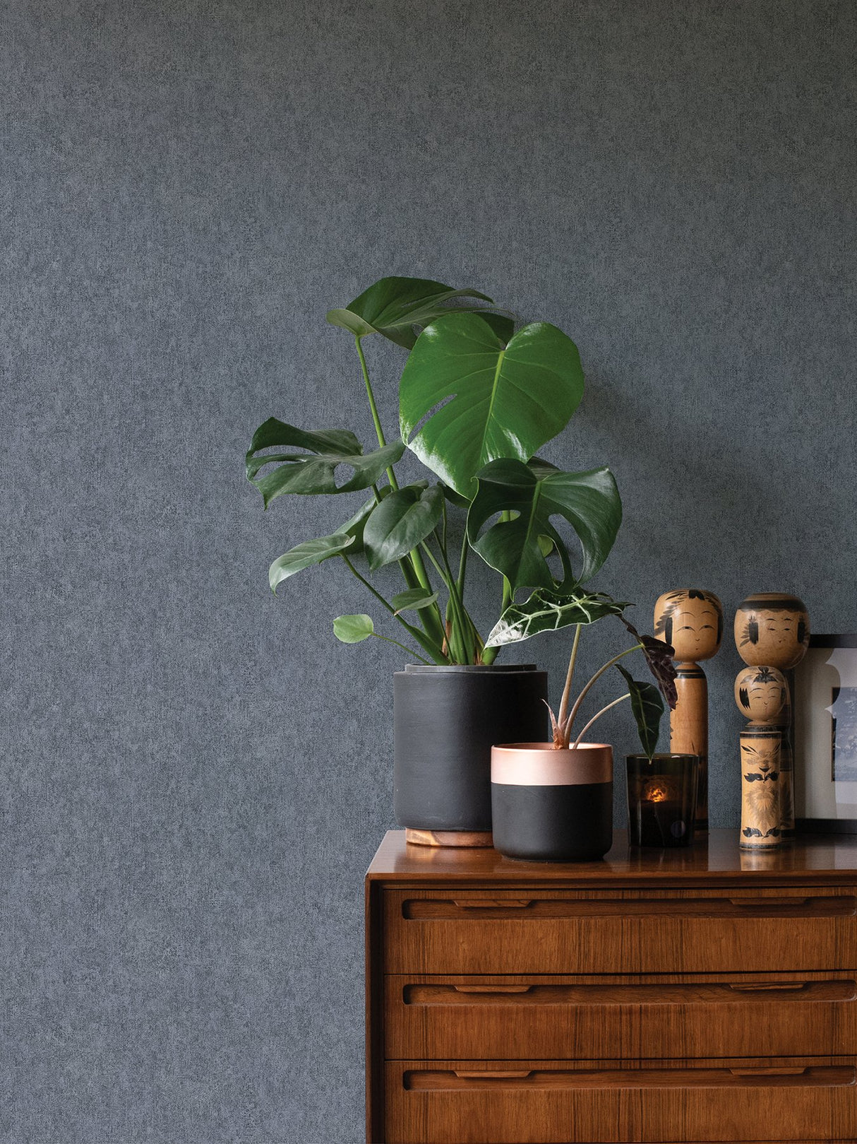 Genki Denim Distressed Wallpaper with Plaster Effects Texture - Brewster 4035-617146