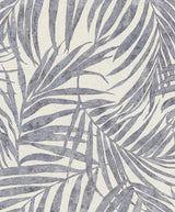 Anzu Slate Frond Wallpaper with Botanical Leaves Motif, Traditional Style - Advantage 4035-617429
