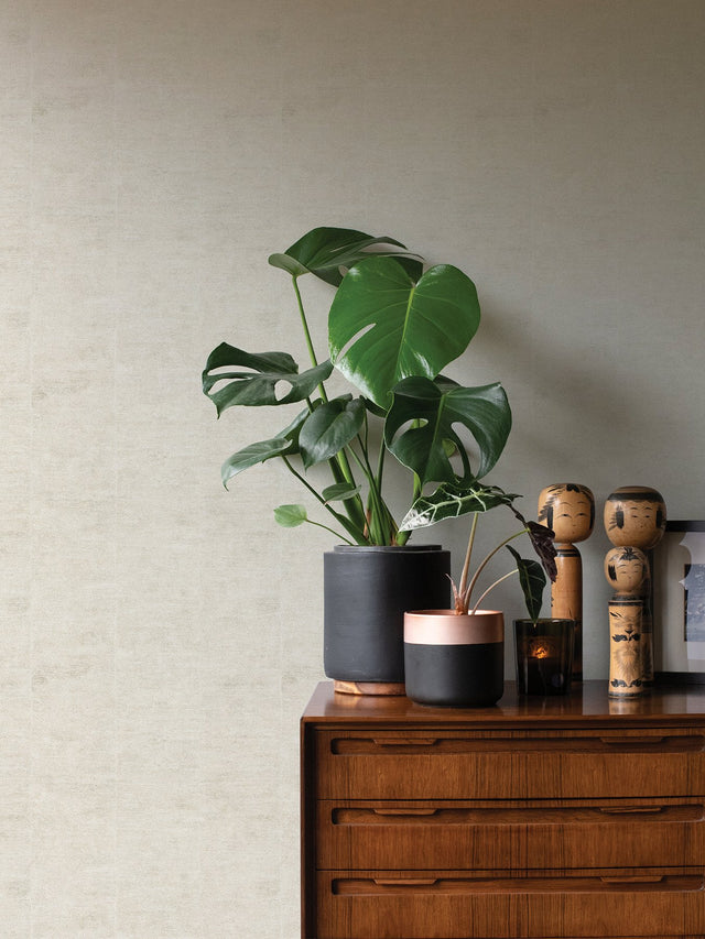Aiko Dove Stripe Wallpaper with Metallic Textured Raised Ink - Advantage 4035-617610