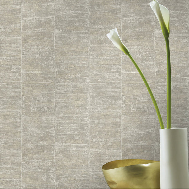 Aiko Silver Stripe Wallpaper with Modern Abstract Stripes, Metallic Textured Finish - Advantage 4035-617627