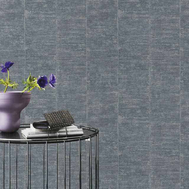 Aiko Denim Stripe Wallpaper with Modern Abstract Stripes - Advantage 4035-617634