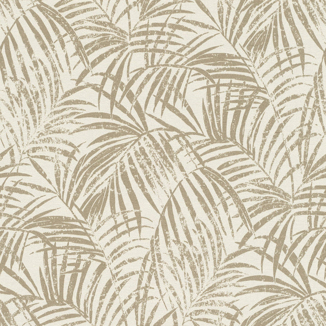 Yumi Gold Palm Leaf Wallpaper with Glam Botanical Leaves Pattern - Advantage 4035-832174