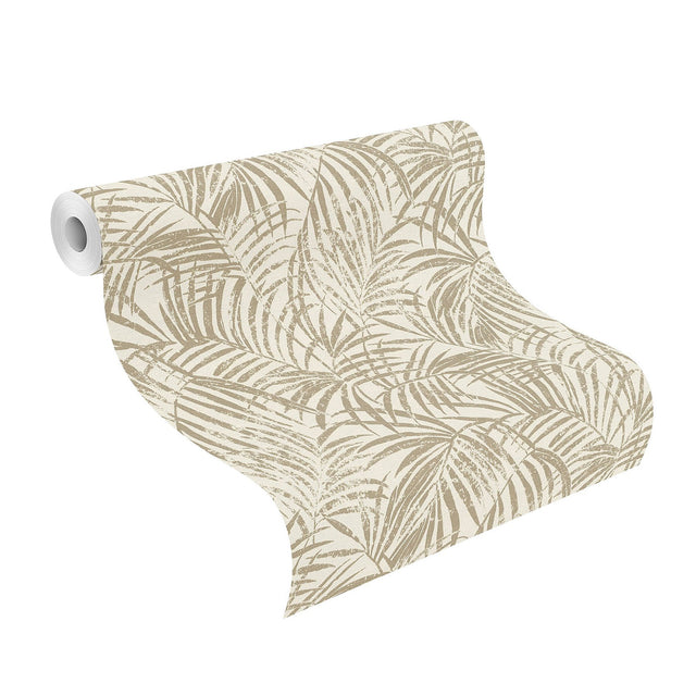 Yumi Gold Palm Leaf Wallpaper with Glam Botanical Leaves Pattern - Advantage 4035-832174