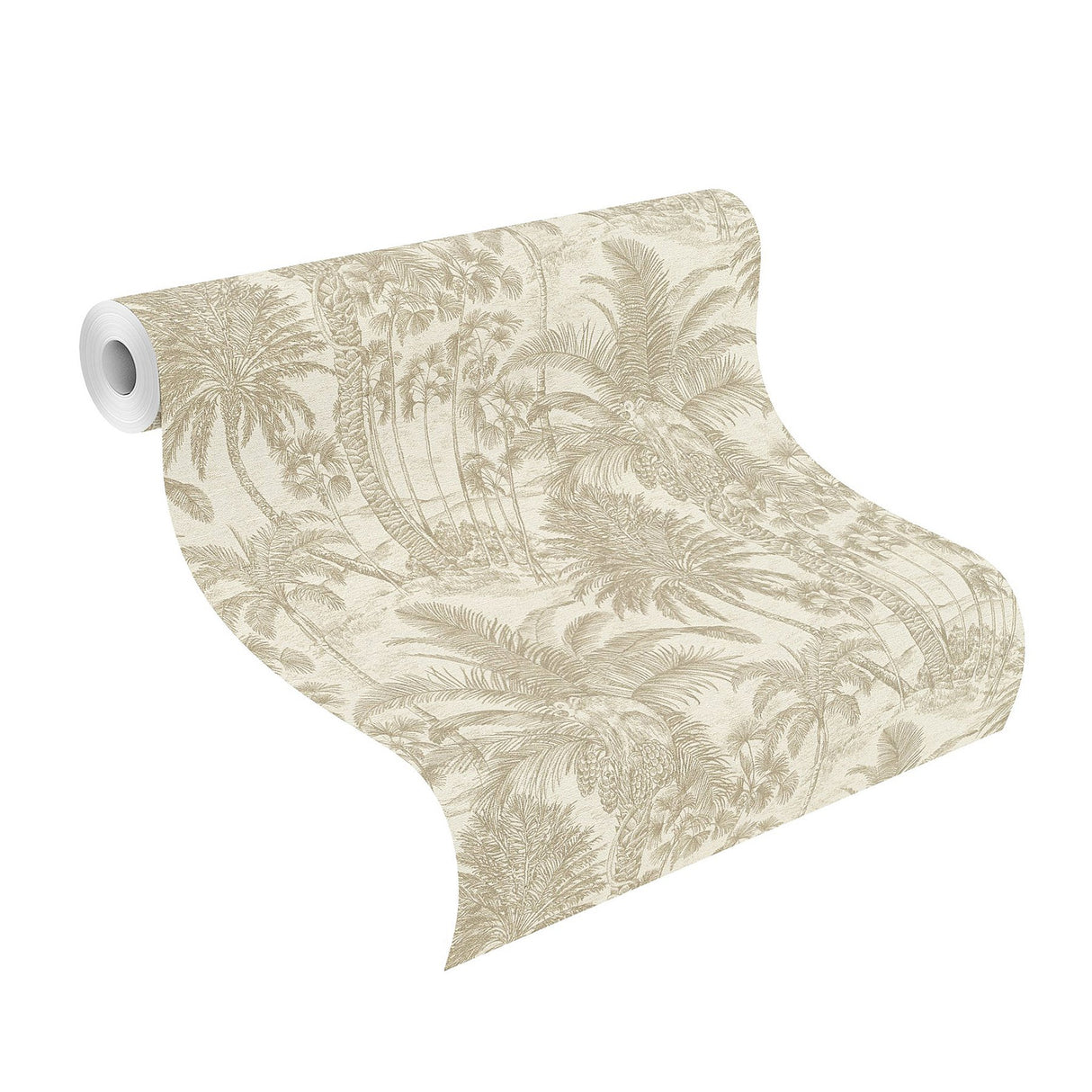 Yubi Gold Palm Trees Wallpaper with Botanical Trees Motif - Advantage 4035-832549