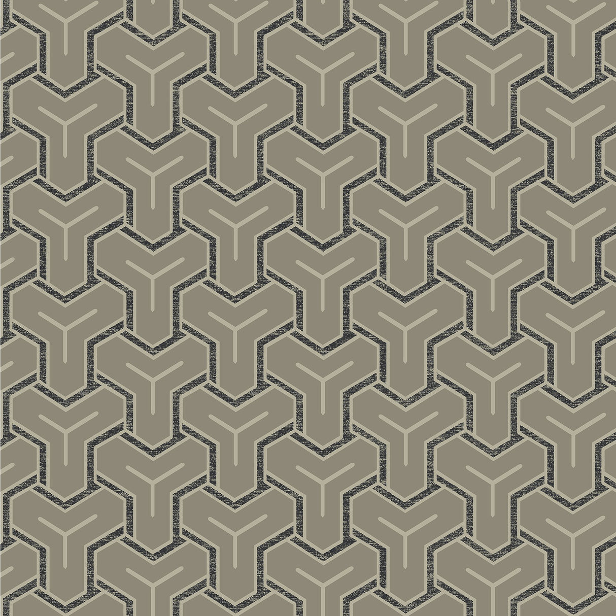 Gautier Silver Tessellate Geometric Wallpaper with Metallic Sheen - Advantage 4041-26208
