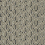 Gautier Silver Tessellate Geometric Wallpaper with Metallic Sheen - Advantage 4041-26208