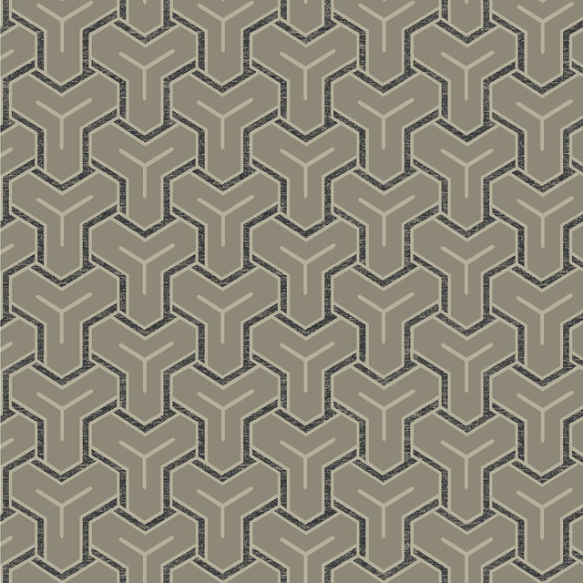 Gautier Silver Tessellate Geometric Wallpaper with Metallic Sheen - Advantage 4041-26208