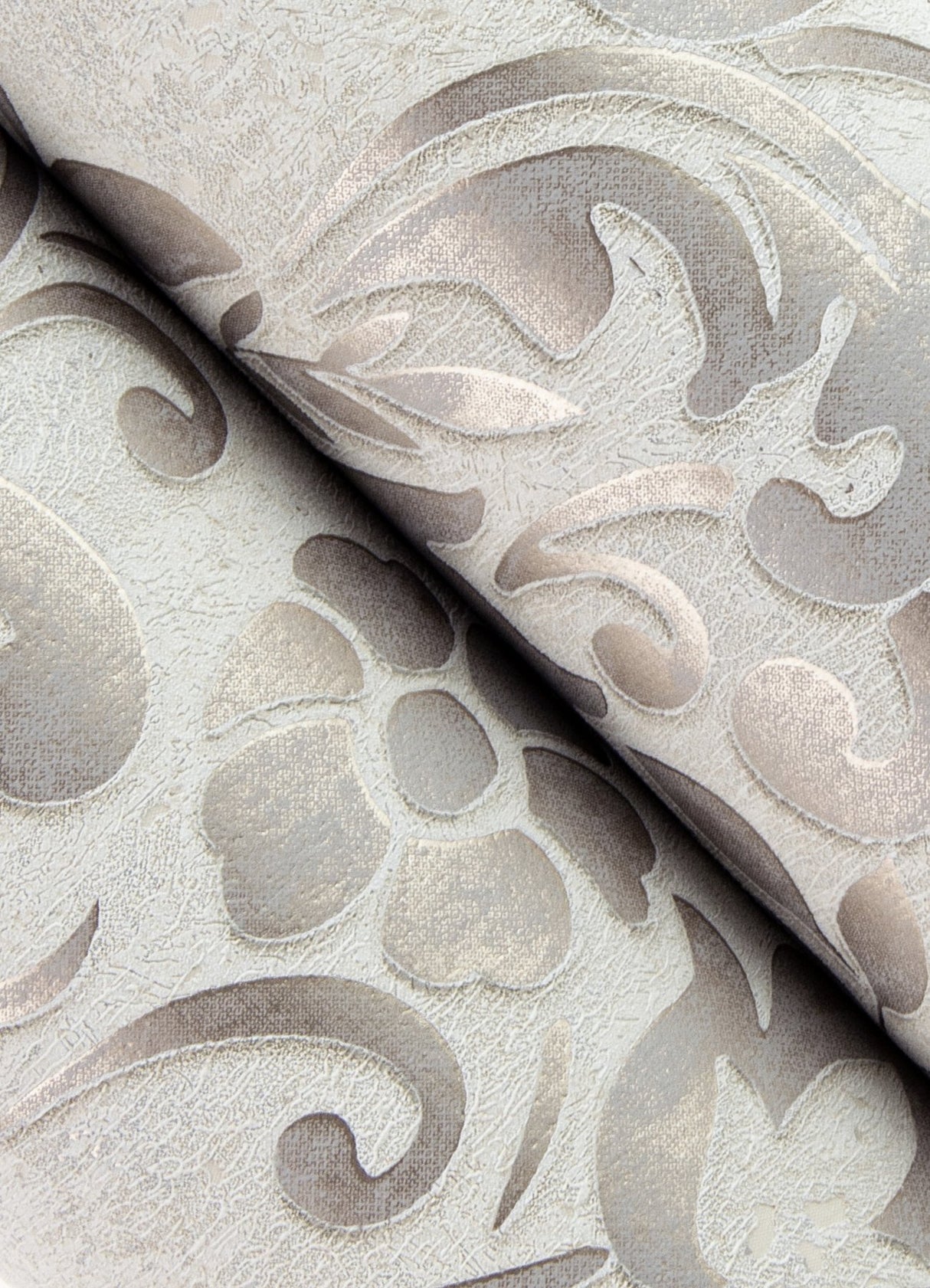 Anders Gold Damask Wallpaper with Metallic Raised Ink - Brewster 4041-32603