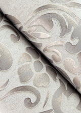 Anders Gold Damask Wallpaper with Metallic Raised Ink - Brewster 4041-32603