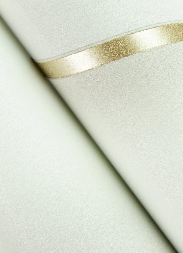 Manfred White Modern Herringbone Wallpaper with Metallic Gold Geometric Lines - Advantage 4041-34800