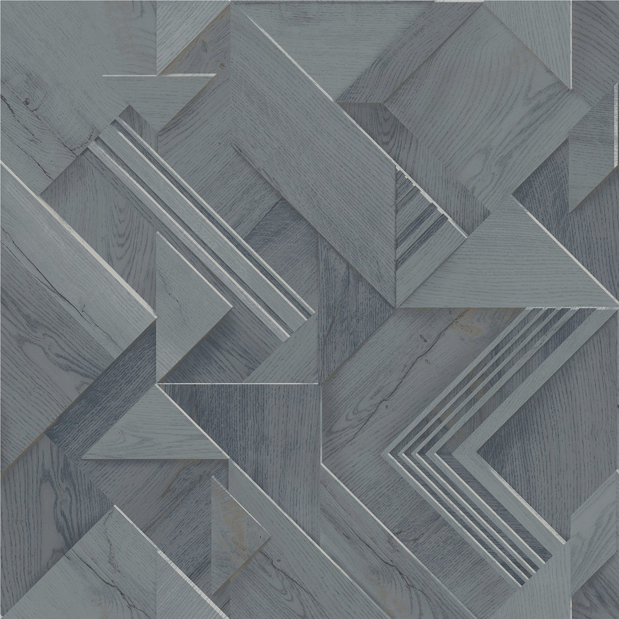 Cassian Denim Wood Geometric Blue Wallpaper with Modern Graphic Pattern - Advantage 4041-35301