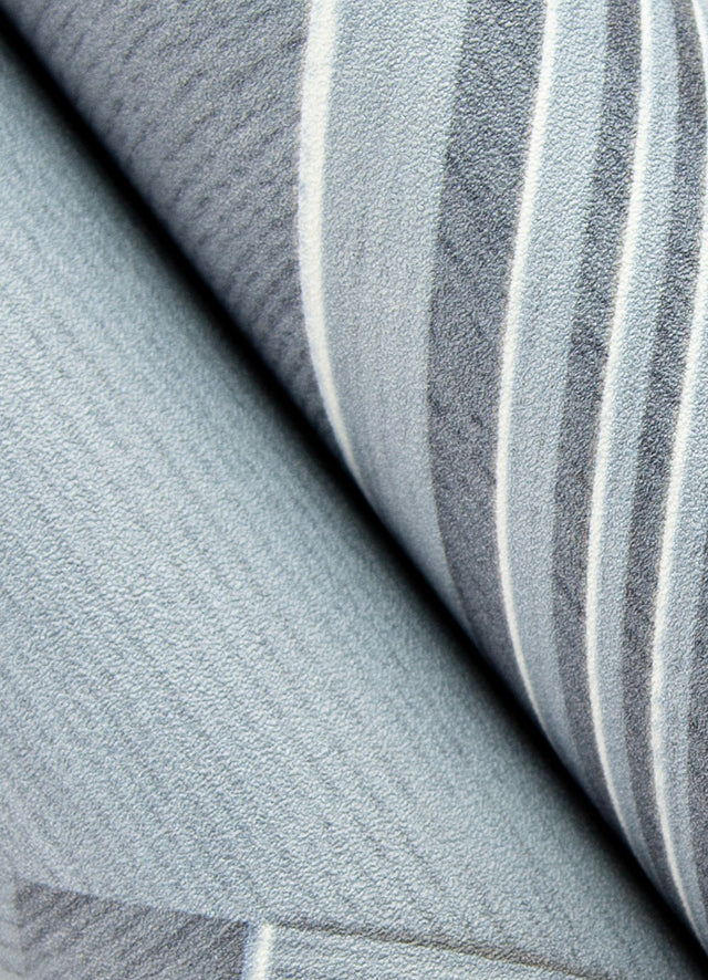 Cassian Denim Wood Geometric Blue Wallpaper with Modern Graphic Pattern - Advantage 4041-35301