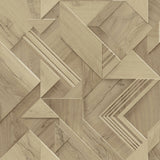 Cassian Light Brown Wood Geometric Wallpaper with Modern Graphic Pattern - Advantage 4041-35308