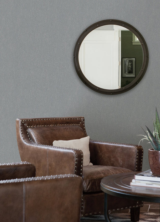 Elbert Dark Grey Zig Zag Textured Wallpaper - Advantage 4041-35919