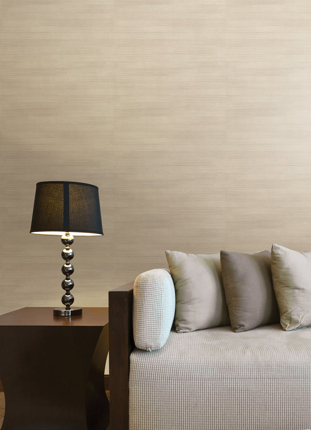Dermot Cream Horizontal Stripe Wallpaper with Modern Stripes in Raised Ink Texture - Advantage 4041-418460
