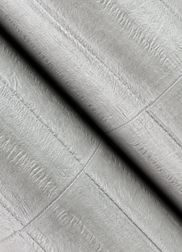Dermot Silver Horizontal Stripe Wallpaper with Modern Stripes Pattern and Raised Ink - Advantage 4041-418477