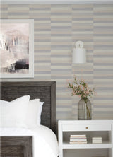 Dermot Pastel Horizontal Stripe Wallpaper with Raised Ink Modern Stripe Pattern - Advantage 4041-418712