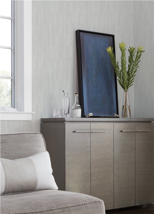 Sutton Silver Textured Geometric Wallpaper with Modern Graphic Motif - Advantage 4041-418910
