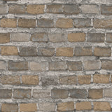 Lennox Neutral Brick Wallpaper with Raised Ink Texture - Advantage 4041-428056