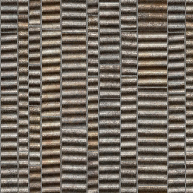 Redmond Sterling Textured Geometric Wallpaper with Metallic Industrial Block Pattern - Advantage 4041-428216