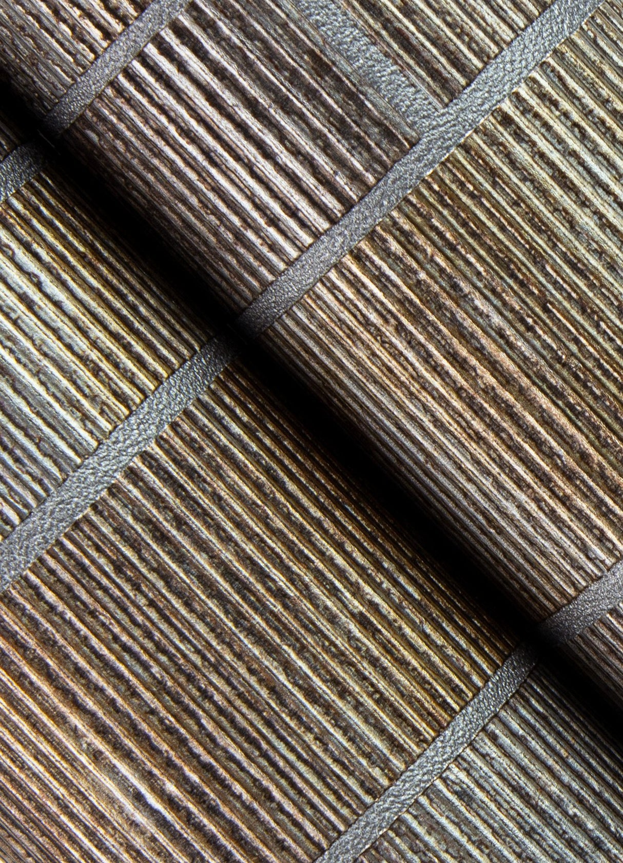 Redmond Sterling Textured Geometric Wallpaper with Metallic Industrial Block Pattern - Advantage 4041-428216