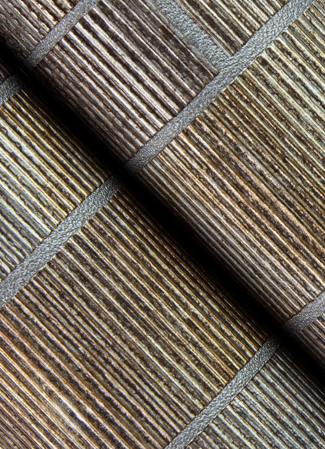 Redmond Sterling Textured Geometric Wallpaper with Metallic Industrial Block Pattern - Advantage 4041-428216