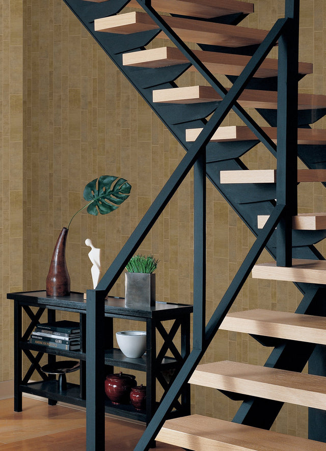 Redmond Gold Textured Geometric Wallpaper with Metallic Textured Block Pattern - Advantage 4041-428223