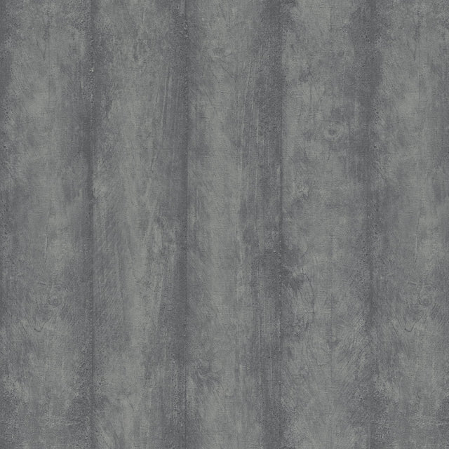 Flint Grey Wood Wallpaper with Raised Ink Textured Wood Panel Motif - Advantage 4041-429435
