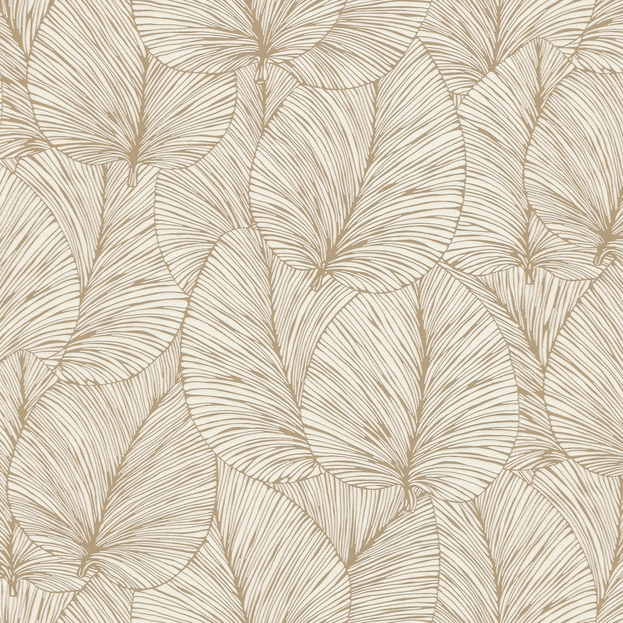 Eilian Gold Palm Wallpaper Gold with Tropical Botanical Motif - Advantage 4041-456622